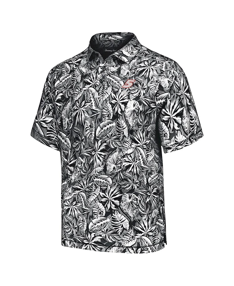Tommy Bahama Men's Black Kyle Larson Sport Tropical Score Island Zone Polo Shirt