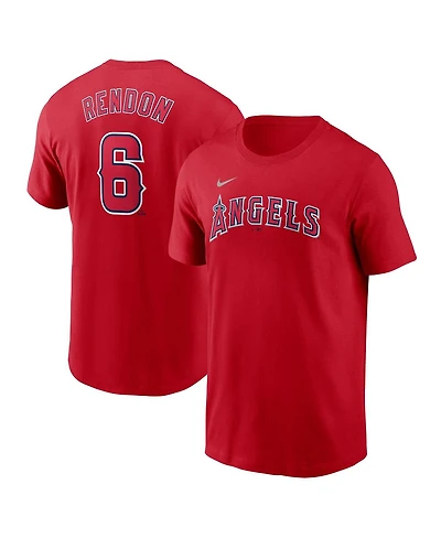 Nike Men's Anthony Rendon Red Los Angeles Angels Fuse Name Number T-Shirt