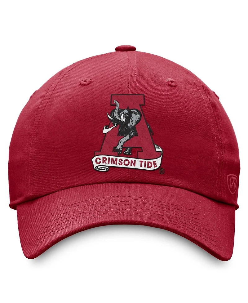 Top of the World Men's Crimson Alabama Crimson Tide Staple Alternate Logo Adjustable Hat