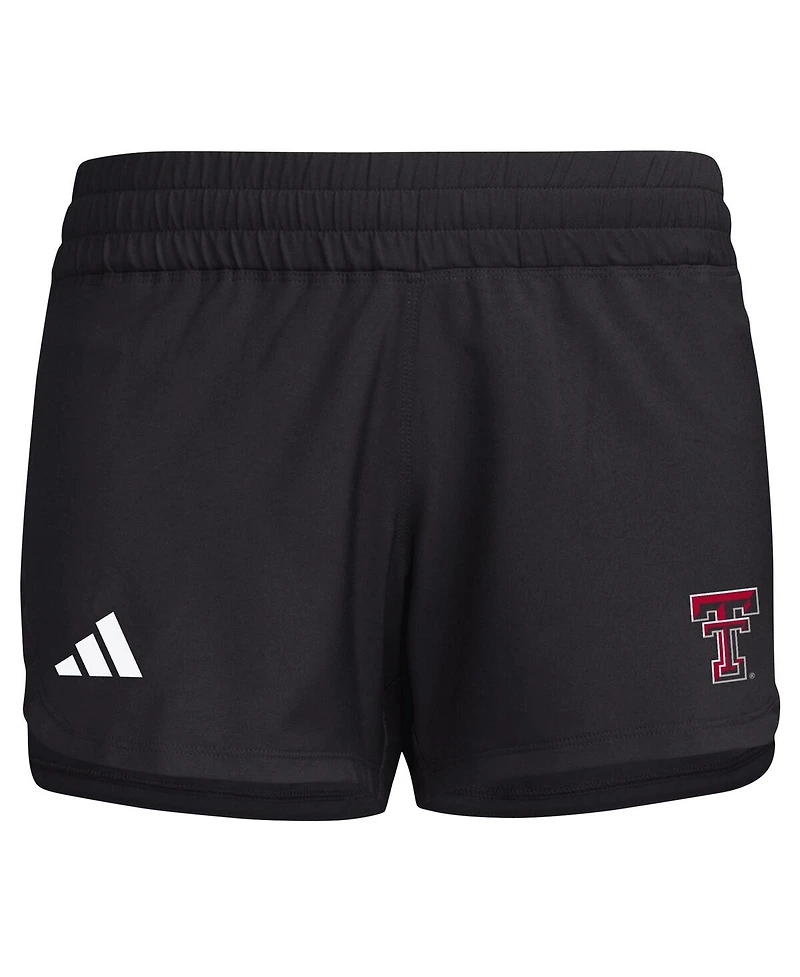 Adidas Women's Black Texas Tech Red Raiders Sideline Aeroready Woven Shorts