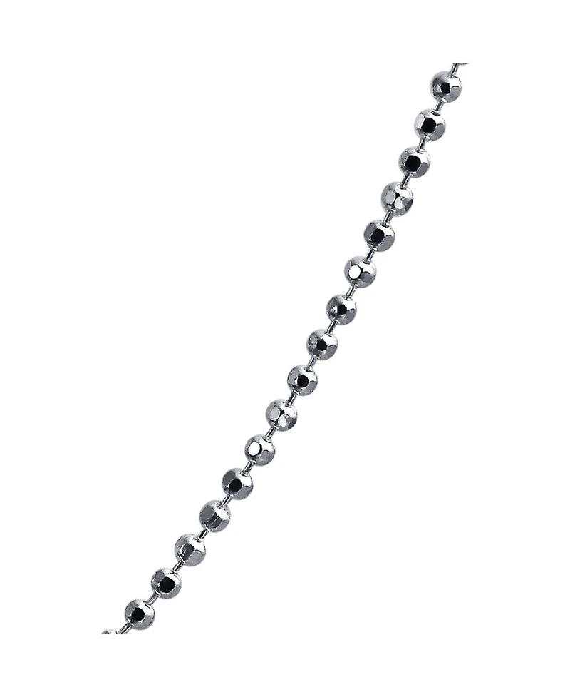 Bling Jewelry 150 Gauge .925 Sterling Silver Sparkle Ball Shot Bead Chain Necklace 16 18 20 24 Inch