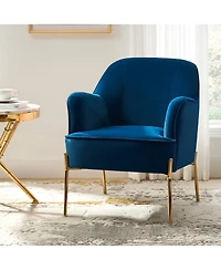 Barbara Wooden Arm Chair with Metal Legs
