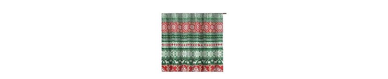 Winter Print Shower Curtain – Soft Microfiber with Festive Design