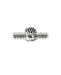 Bling Jewelry Cute Whimsical Hedgehog Animal Charm Bead Oxidized .925 Sterling Silver