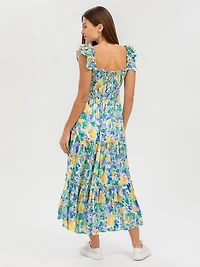 Pietro Brunelli Maternity Maternity Ruffle Tiered Floral Chloe' Dress
