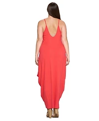 L I V D Plus Size Spaghetti Strap Harem Dress