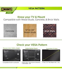 ProMounts Tilt Tv Wall Mount for TVs 13"
