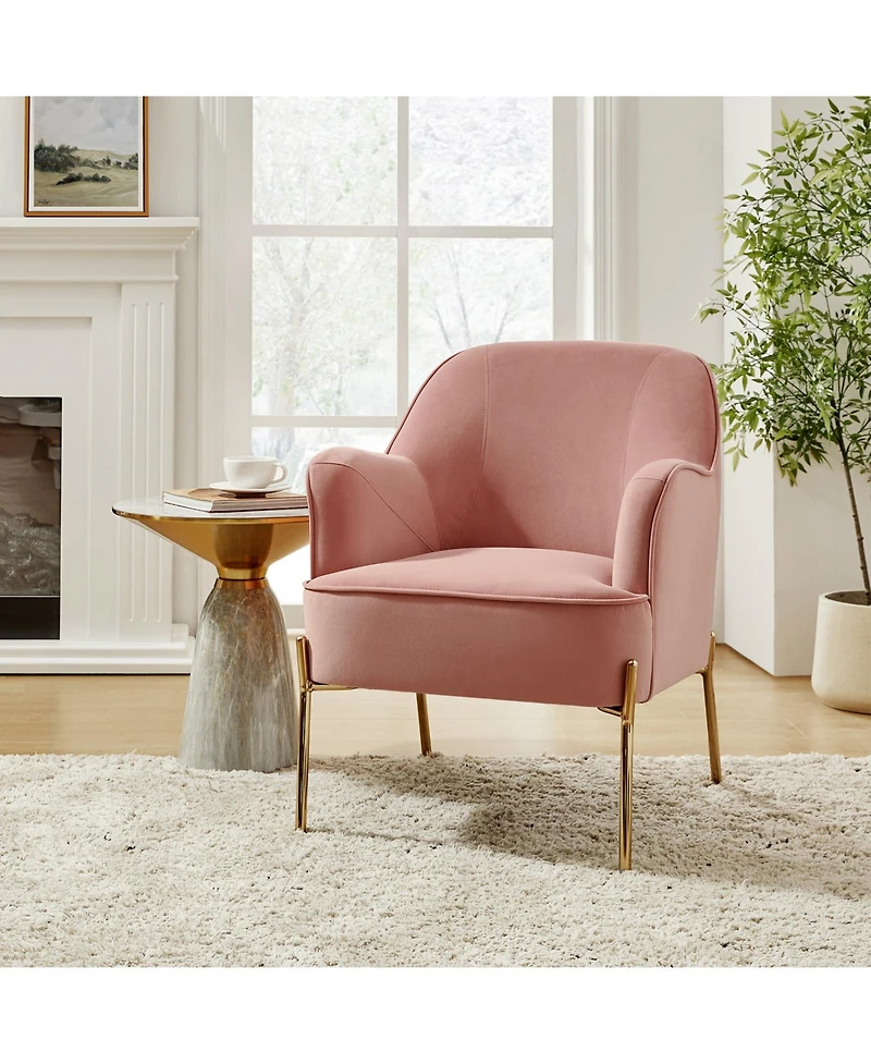 Barbara Wooden Arm Chair with Metal Legs