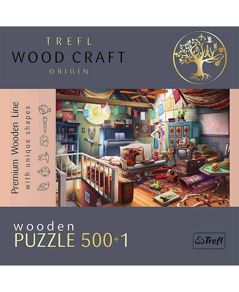 Trefl Wood Craft 501 Piece Wooden Puzzle - Treasures in the Attic
