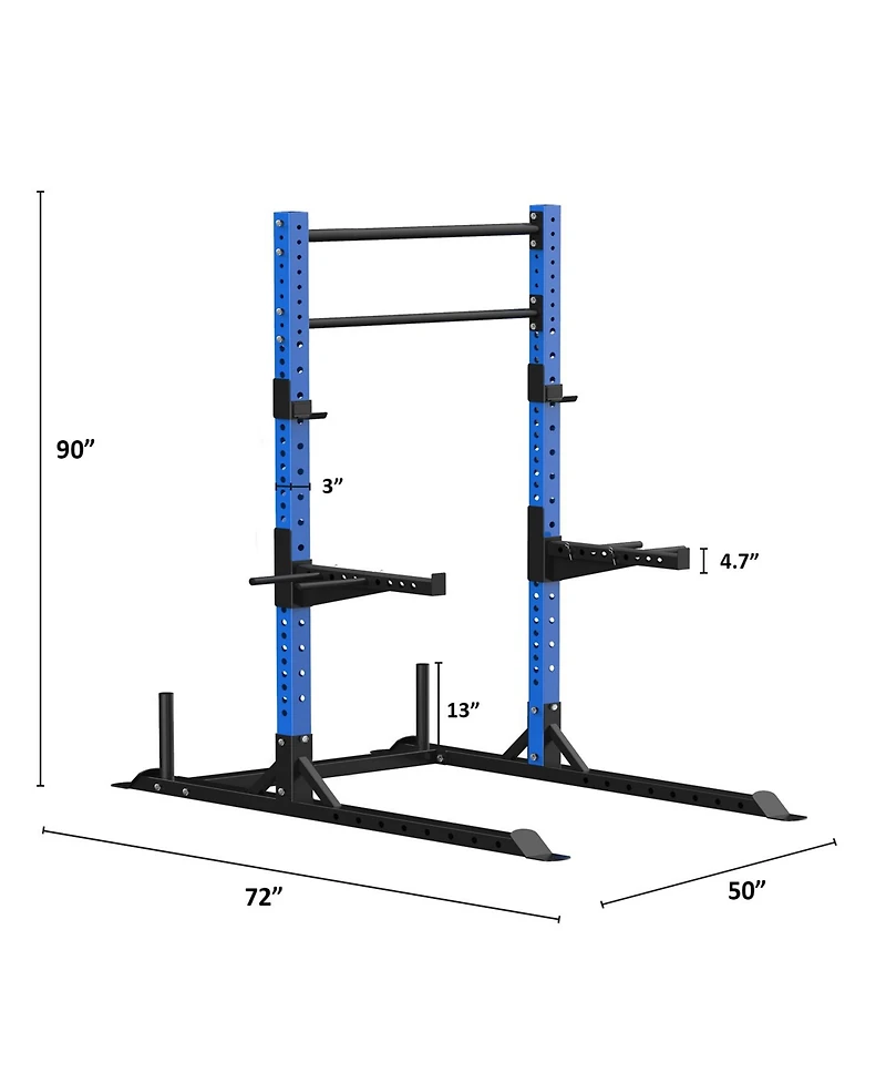 1200 lbs Commercial Power Squat Rack Weightlifting Bench Press Barbell Rack Strength
