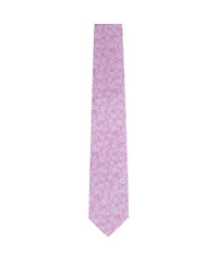 Trafalgar Men's Hanami Cherry Blossom Burst Linen Blend Novelty Necktie