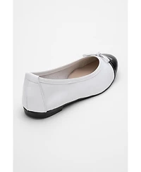 Rayne Cap Toe Leather Ballet Flats (Women)