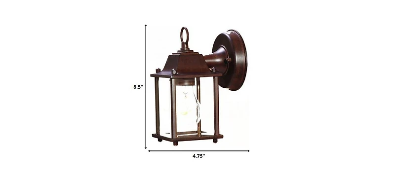 Hanging Glass Lantern Wall Light for Porch and Entryway Decor