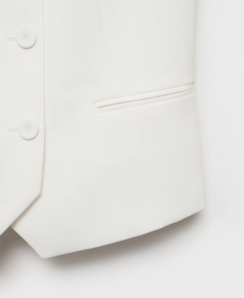 Mango Women's Double-Breasted Suit Vest Jacket