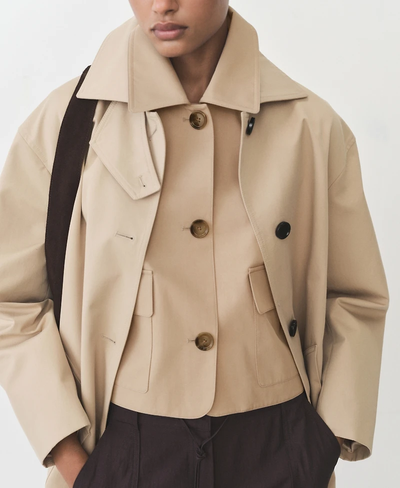 Mango Women's Pockets Cotton Jacket