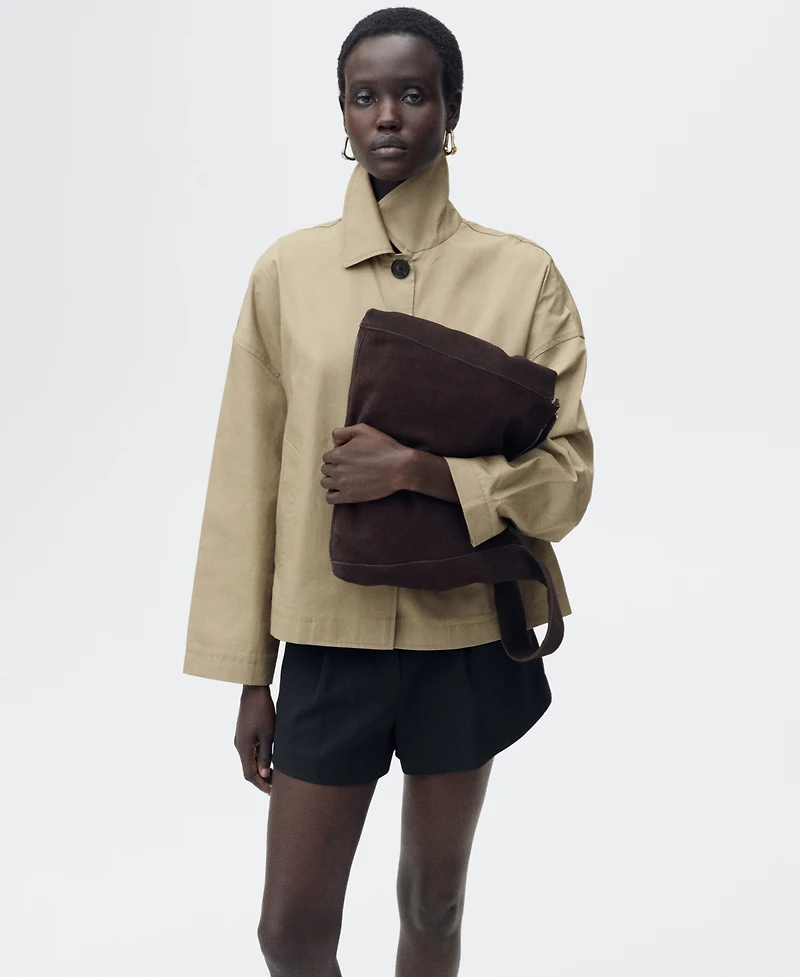 Mango Women's Straight Cotton Jacket