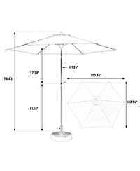 Streamdale 9ft Outdoor Patio Umbrella, Tilt & Crank, Khaki (Base Not Included)