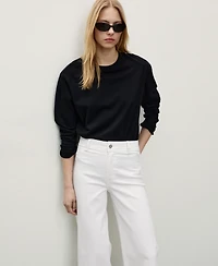 Mango Women's Catherin Culotte High-Rise Jeans