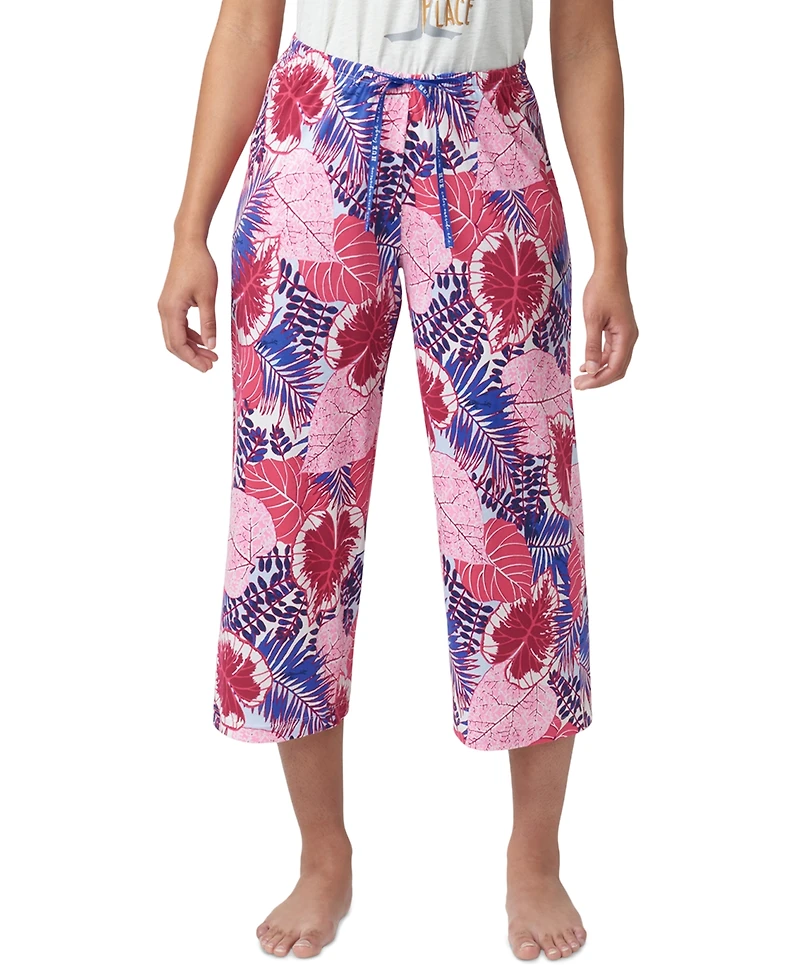 Hue Women's The Great Palms Printed Capri Pajama Pants