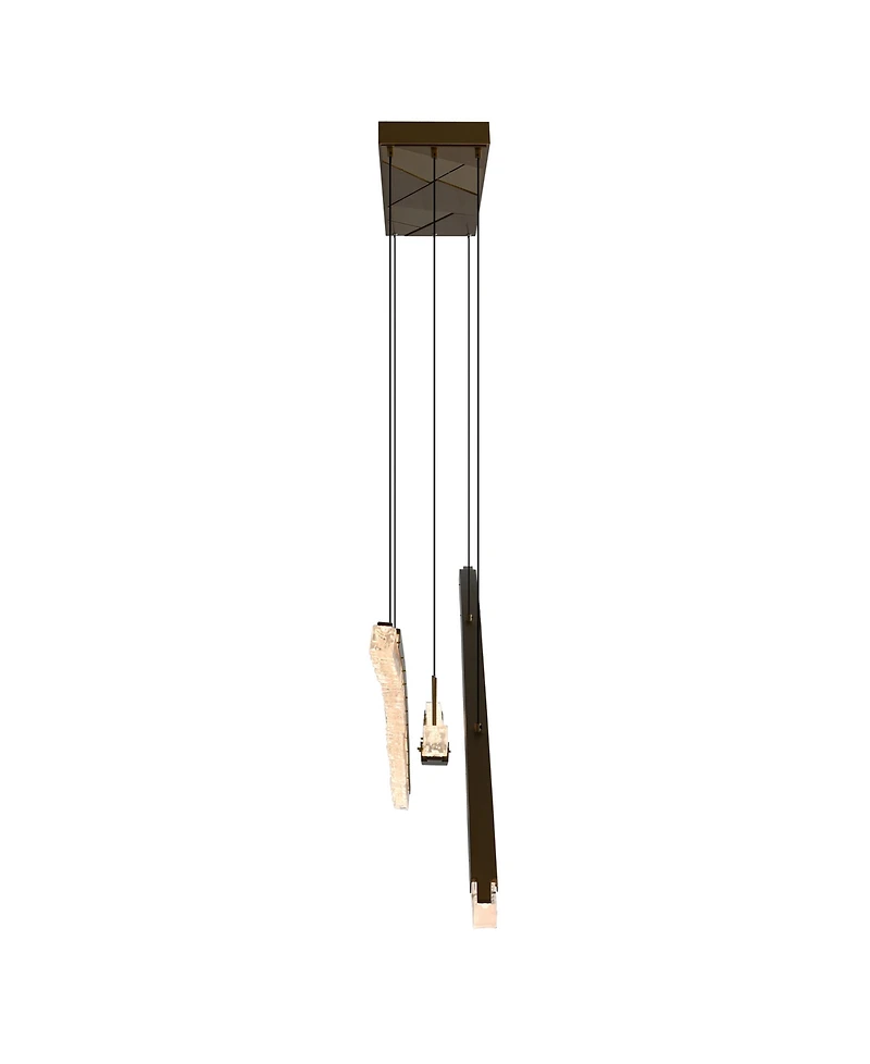 Cwi Lighting 26" Metal Saber Integrated Led Chandelier