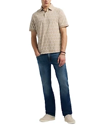 Men's Kindell Regular-Fit Wave-Print Polo Shirt