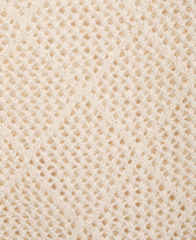 Mango Women's Cotton Openwork Knit Sweater