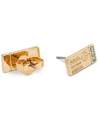 kate spade new york Gold-Tone Out of Office First Class Ticket Stud Earrings