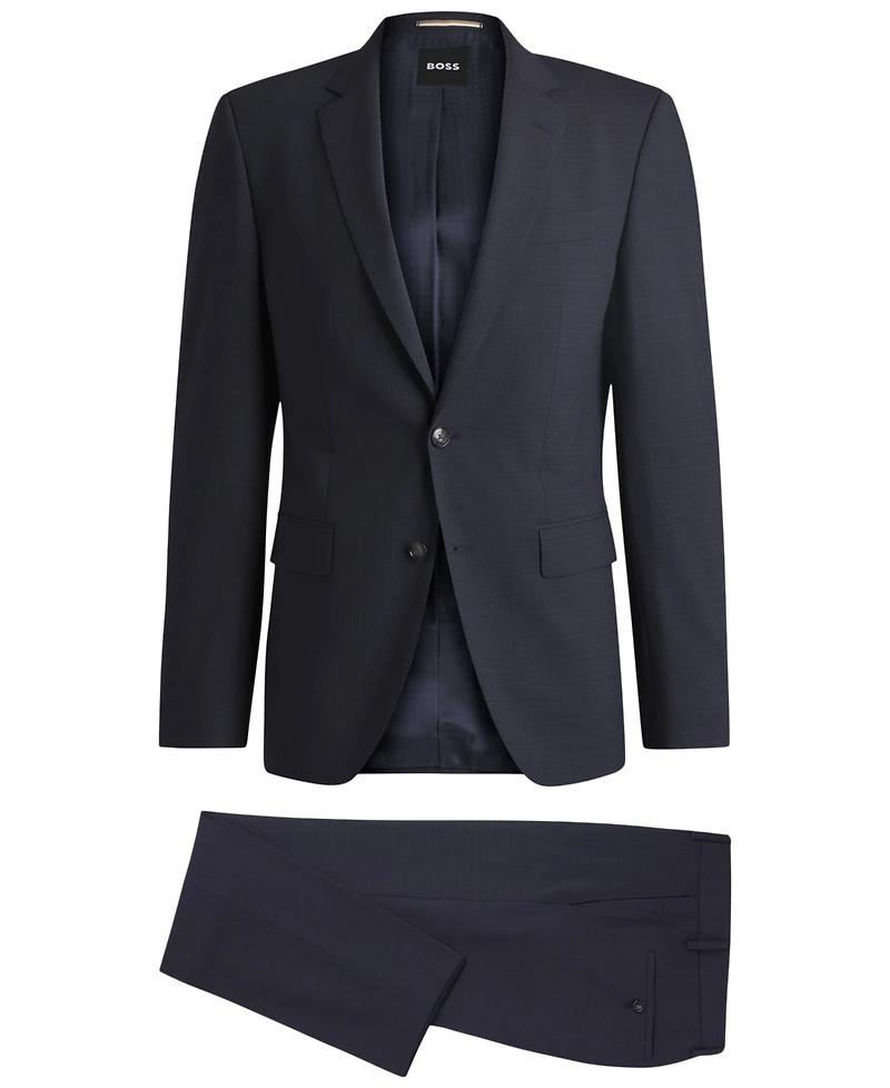 Boss by Hugo Boss Men's Micro-Patterned Stretch Cloth Slim-Fit Suit