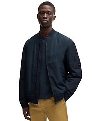 Boss by Hugo Boss Men's Logo Badge Water-Repellent Bomber Jacket