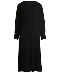 Boss by Hugo Women's Relaxed-Fit V-Neck Dress