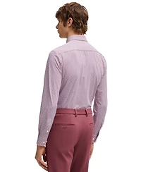 Boss by Hugo Men's Printed Slim-Fit Performance-Stretch Shirt