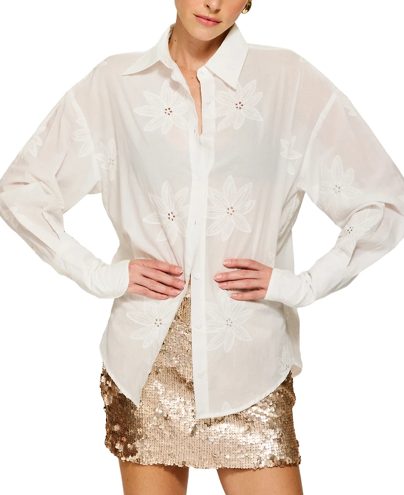 Line & Dot Women's Naida Sequin Mini Skirt