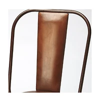 Contemporary Faux Leather Accent Chair for Living Room or Bedroom