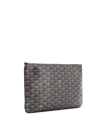 Pre-Owned Goyard Mm Senat Zip Pouch Coated Canvas
