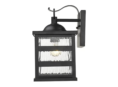 Outdoor Hanging Light with Glass Panels for Porch and Patio Decor