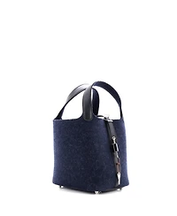 Pre-Owned Hermes Pm Picotin Lock Bag Felt with Leather