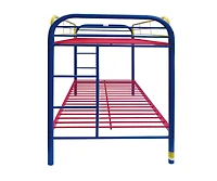 Sturdy Metal Bunk Bed with Guardrails and Built-In Ladder for Small Spaces