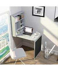 Convertible Wall Mounted Table with A Chalkboard