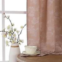 Kate Aurora 3 Piece Rod Pocket Orly Jacquard Floral Kitchen Curtain Tier & Valance Set