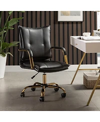 Modern Home Office Desk Chair with Golden Legs