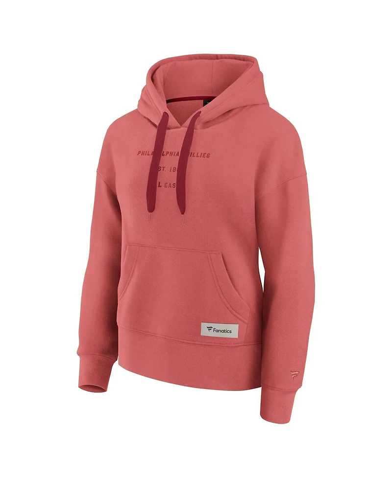 Fanatics Women's Red Philadelphia Phillies Elements Future Ground Subtle Tonal Pullover Hoodie