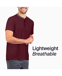 Mio Marino Men's Short Sleeve Henley T-Shirt