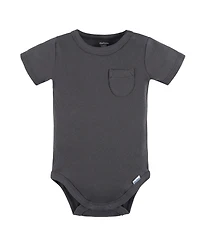 Gerber Baby Boys 2-Pack Bodysuit and Shorts Set, Dark Grey, 0-3 Months