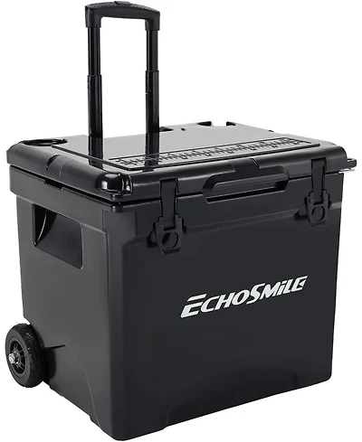 EchoSmile Insulated Portable Cooler 14-45 Qt, Rotomolded Cooler with Sealing Ring, 5 Days Ice Cooler, Lightweight Ice Chest Box, Hard Cooler for Bbq,