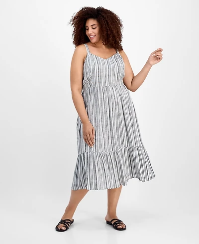 Absolutely Famous Trendy Plus Printed Midi Dress