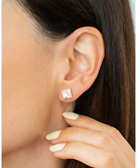 Lucky Feather Earring Set - 2 pr - Checkerboard + Swirl