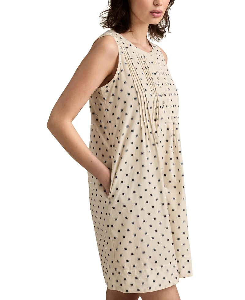 Lucky Brand Women's Textured Pintuck Mini Dress