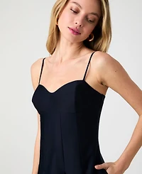 French Connection Women's Sateen Pleated Midi Dress