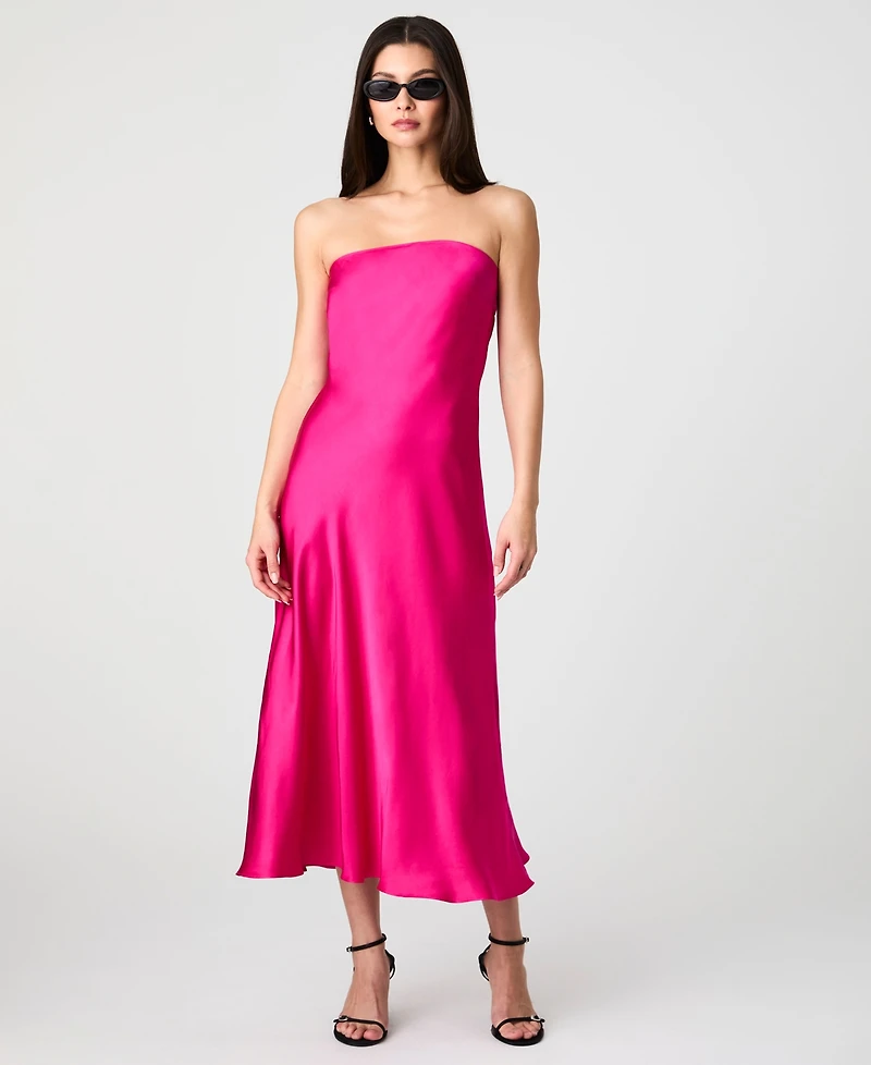 French Connection Women's Oona Satin Strapless Midi Dress