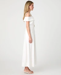 French Connection Women's Off-The-Shoulder Midi Shirtdress